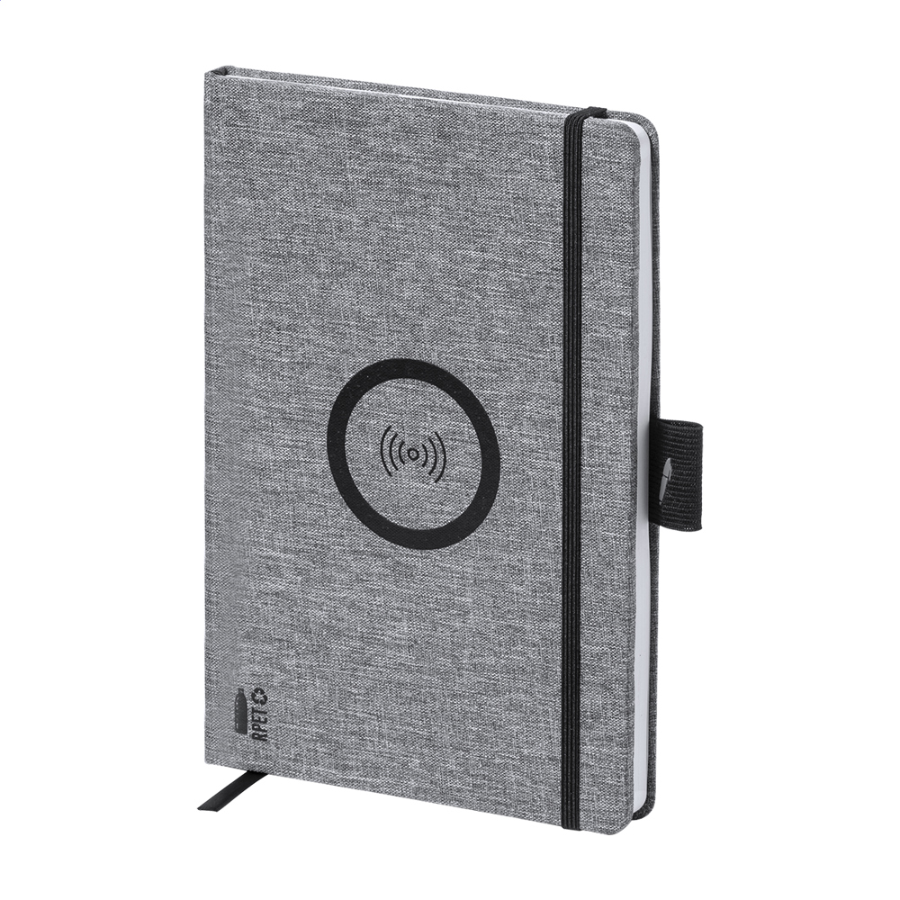 Charbuk - notitieboek met ingebouwde oplader