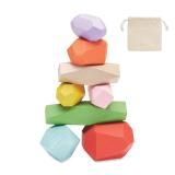 DOLMEN - 8 stapelbare houten stenen - 