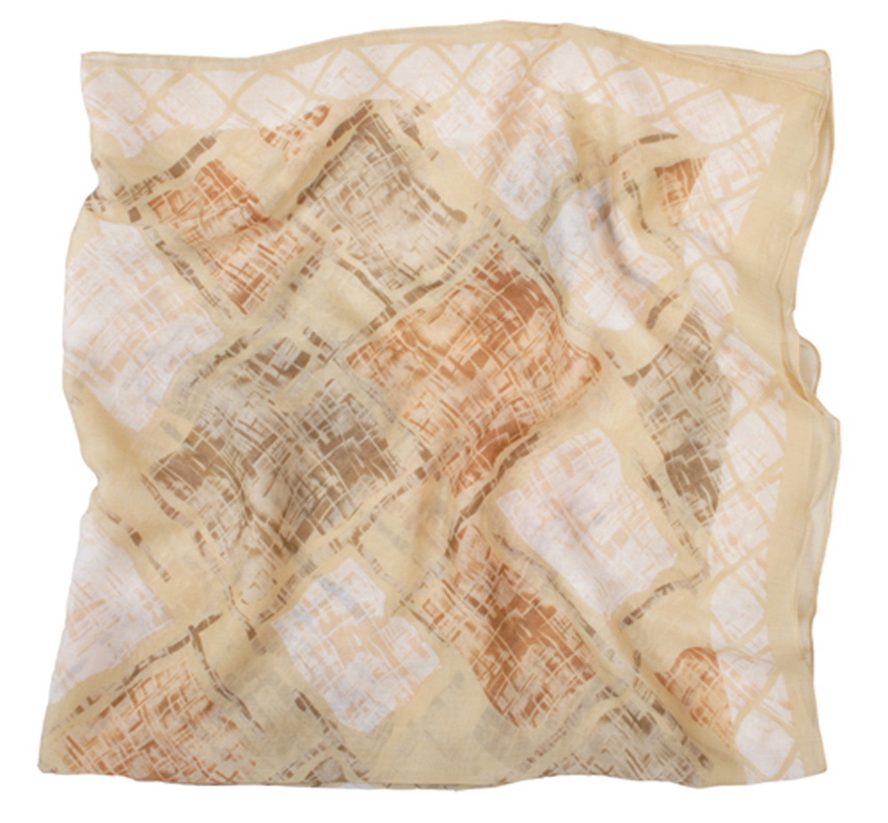 Detty - dames sjaal, 90x90, bruin