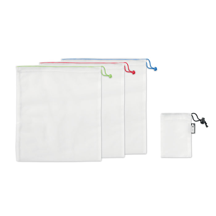 VEGGIE SET RPET - Set van 3 RPET fruitzakken